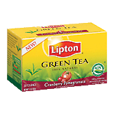 Lipton Superfruit Cranberry Pomegranate, 100% natural green tea, 20 tea bags Left Picture